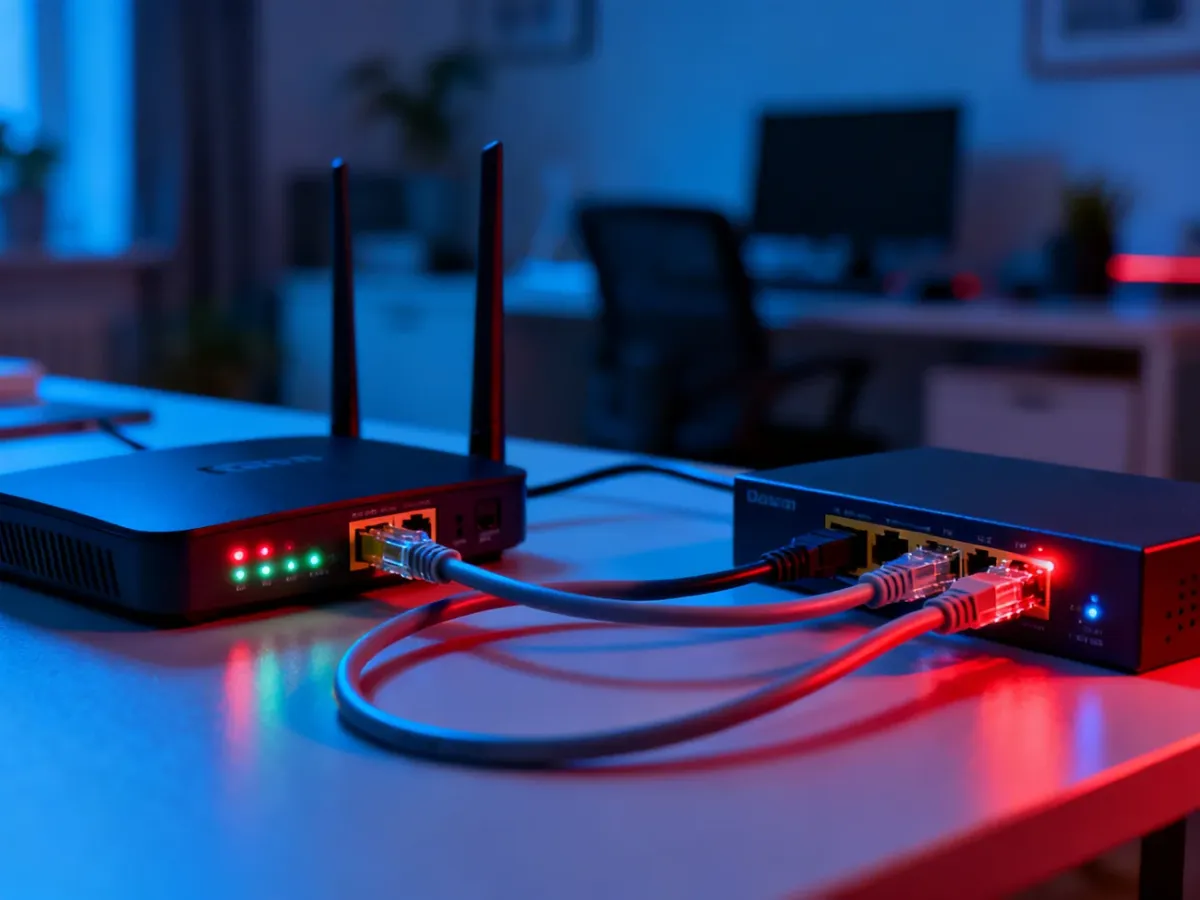 Network loop caused by two cables connecting the same router and switch