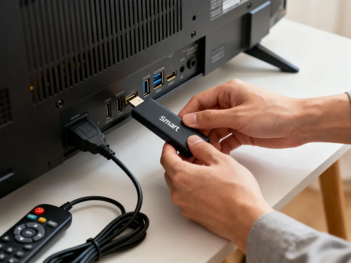 Podłączanie przystawki Smart TV do portu HDMI
